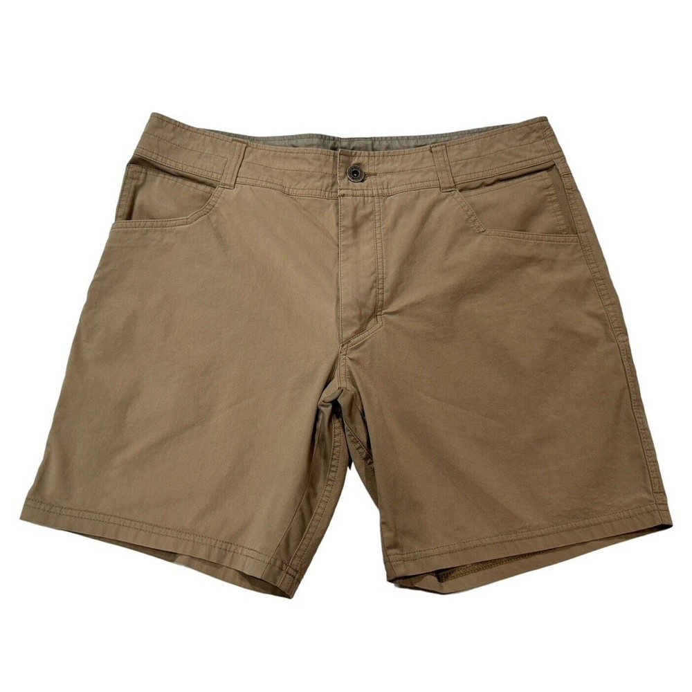 KUHL Shorts Mens 34 Tan Free Radikl Stretch 8" Inseam Outdoor Hiking Casual
